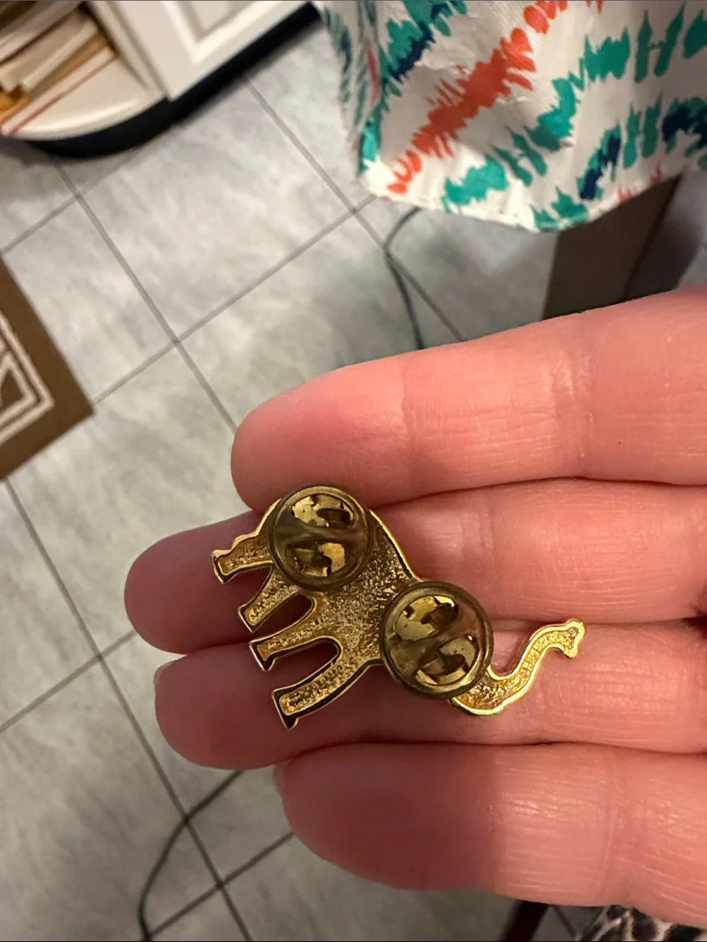 Vintage pins; umbrella with crystals; elephant tack bag see pics like new